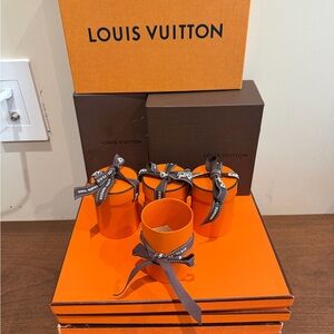 Hermes and Louis Vuitton boxes